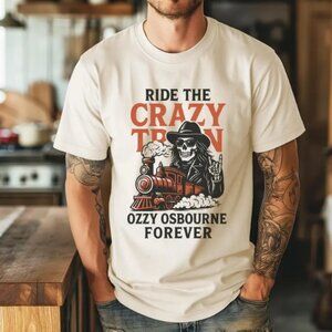 Ride the Crazy Train Ozzy Osbourne Forever Shirt, Rock Legend Skeleton Graphic